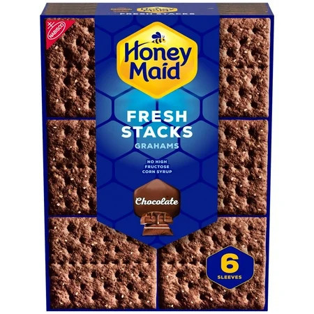 Honey Maid Fresh Stacks Chocolate Graham Crackers, Travel Snacks, 12.2 oz (6 Multi Snack Packs) | Walmart (US)