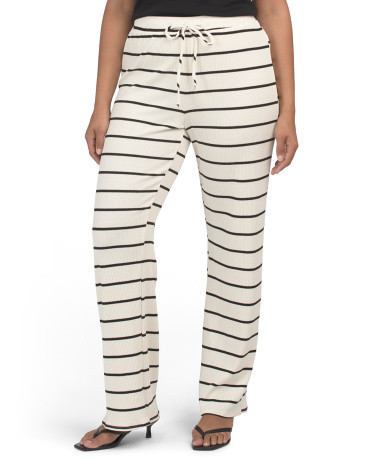 Striped Knit Pants for Women | Polyester/Spandex/Rayon | Marshalls