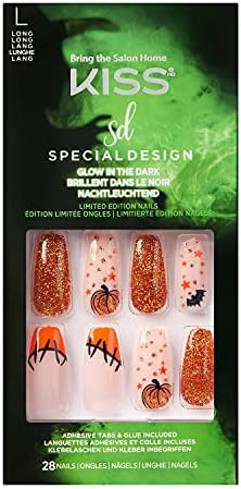 Kiss Halloween Special Design Nails - Follow U, Long Length, Coffin Shape, 28 Fake Nails | Amazon (US)