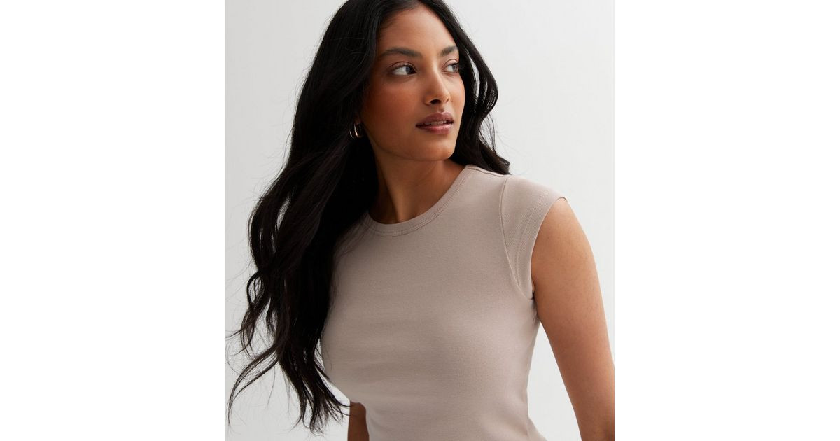 Mink Cotton Cap Sleeve T-Shirt
						
						Add to Saved Items
						Remove from Saved Items | New Look (UK)