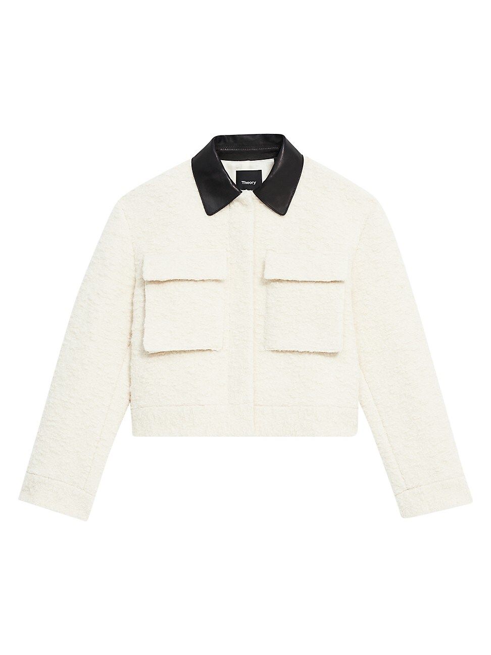 Theory Women's Utility Cropped Jacket - Ivory - Size XS | Saks Fifth Avenue
