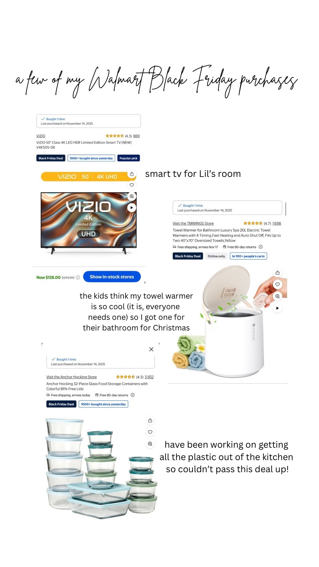 a few of my Walmart Black Friday purchases so far! 

#LTKFindsUnder100 #LTKSaleAlert #LTKHome