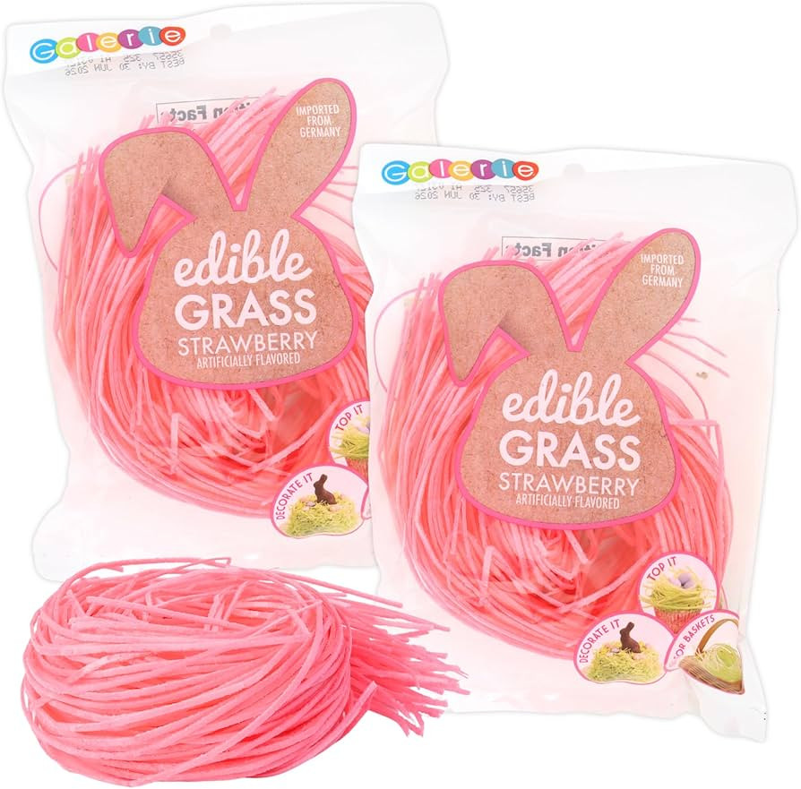 Edible Easter Grass, Basket Stuffer Essentials, Fruit Flavored, Dessert Topper or Springtime Deco... | Amazon (US)