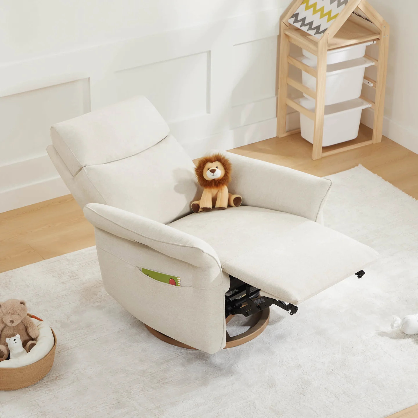 Vinca Power Swivel Glider Recliner with Lumbar & Headrest | Chita