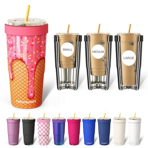 Frost Buddy Togo Buddy 30 oz Stainless Steel Vacuum Insulated Tumbler To Go Coffee Cup – Iced Coffee Cups, Iced Coffee Sleeve, Travel Mug, Thermal Cup for Hot & Cold Drinks, Dunkin Cup (Ice Cream) | Amazon (US)