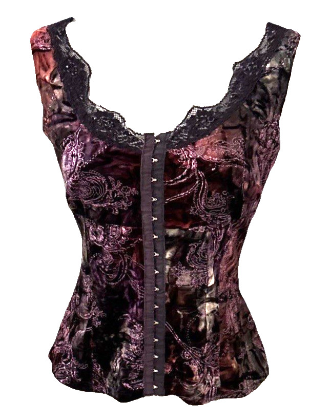 Vintage Y2K 2000s Velvet Bustier Glitter Top Whimsigoth Witchy Mandee S | eBay US