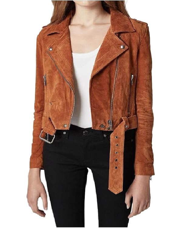 [BLANKNYC] womens Suede Moto Jacket, El Dorado, Small US | Amazon (US)