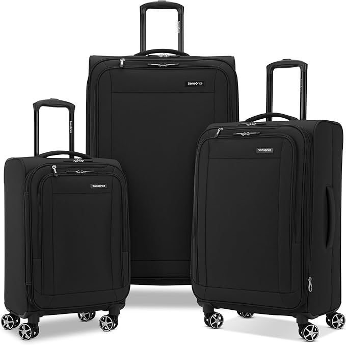 Samsonite Saire LTE Softside Expandable Luggage with Spinners | Black | 3PC (CO/MED/LG) | Amazon (US)