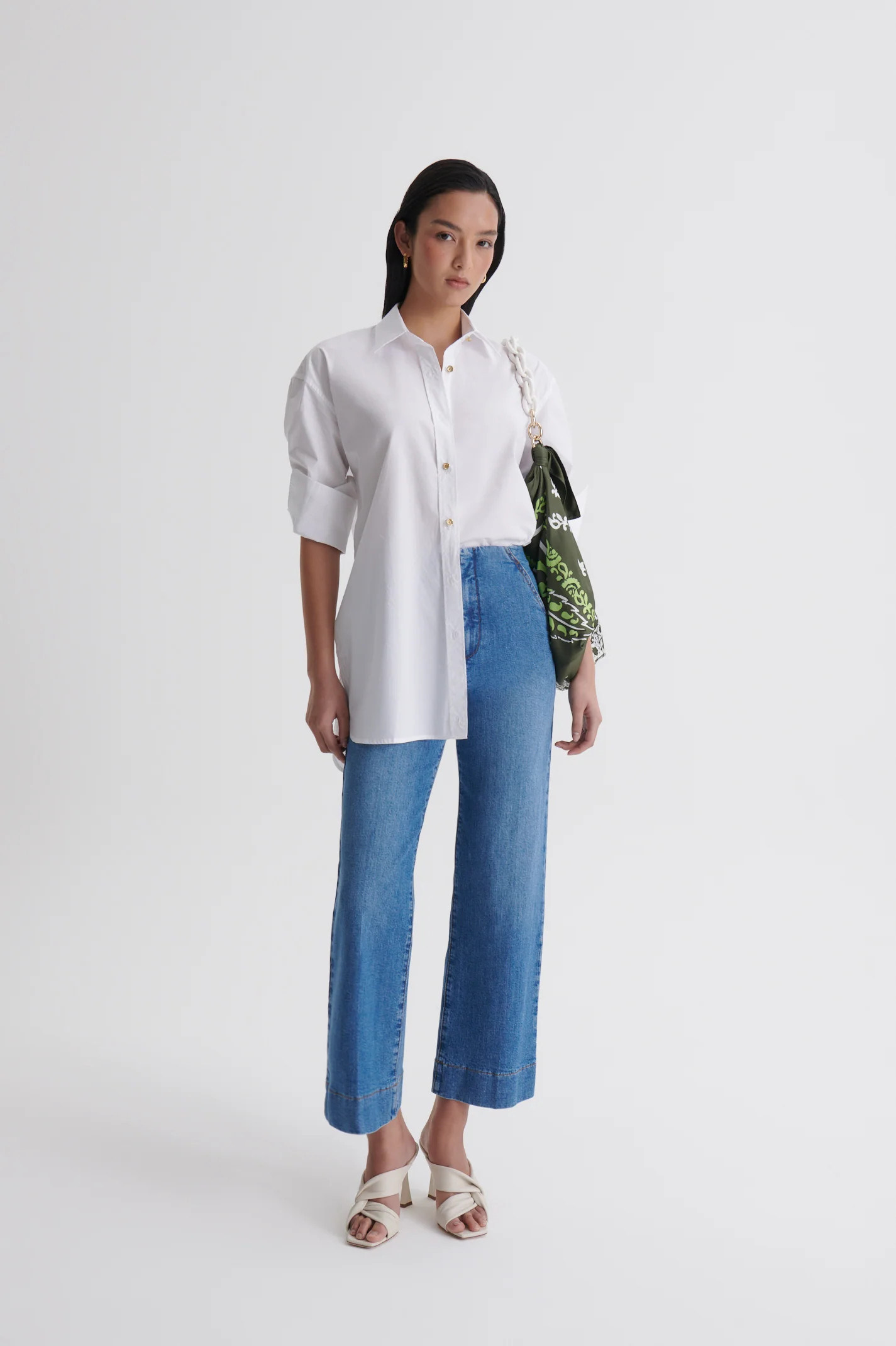 DENIM CROPPED JEAN - WASHED.INDIGO - Scanlan Theodore | Scanlan Theodore AU