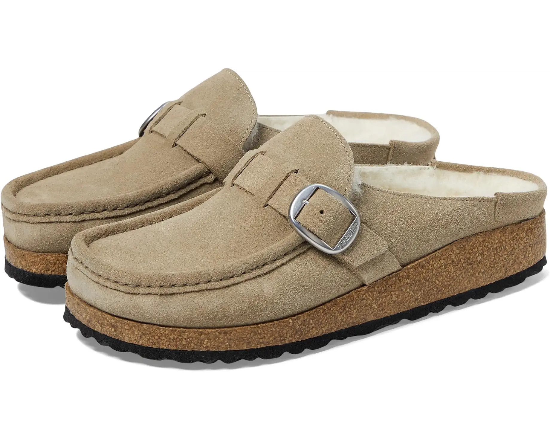 Women's Birkenstock Buckley Shearling Clog - Suede | Zappos.com