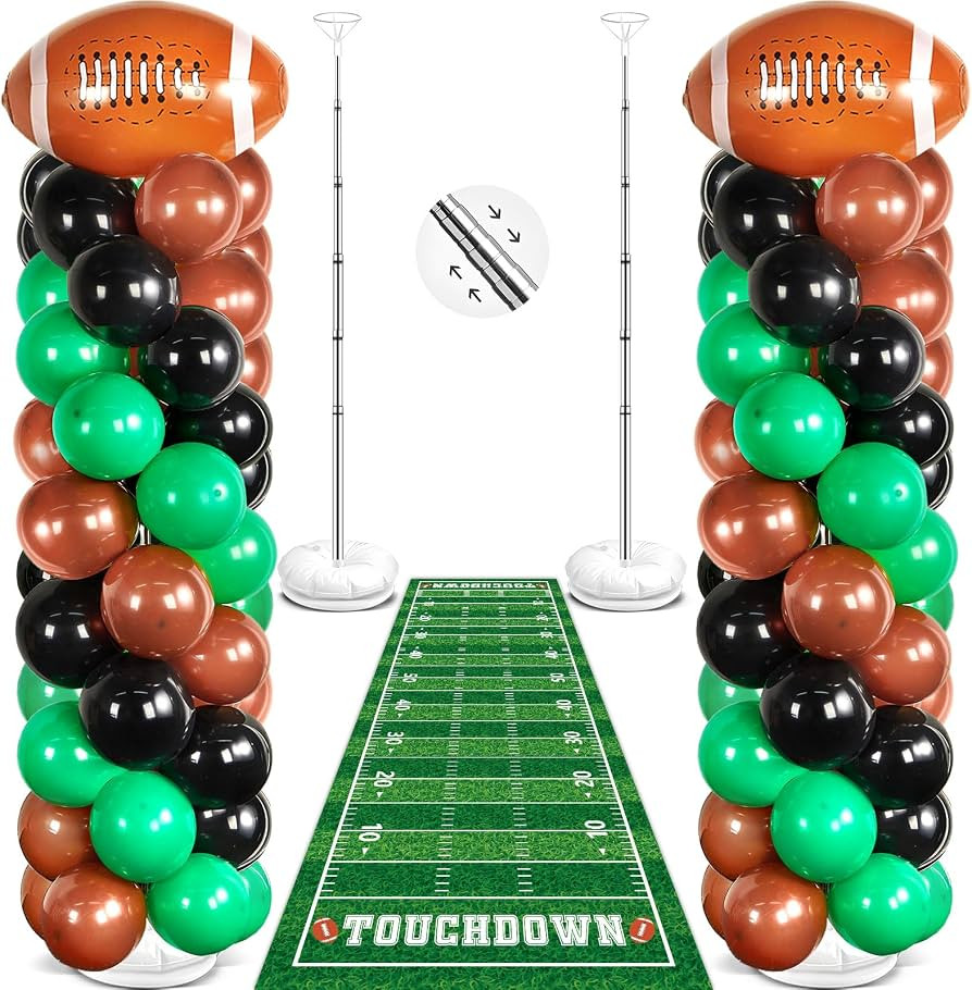 Football Party Balloon Column Stand Kit Sports Game Party Decoration Sport Themed Adjustable Ball... | Amazon (US)