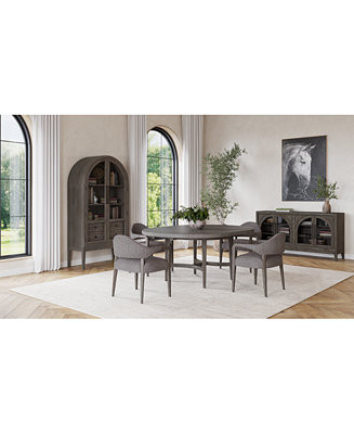 Griffith 5 Pc. Round Dining Set (Table & 4 Arm Chairs) | Macy's