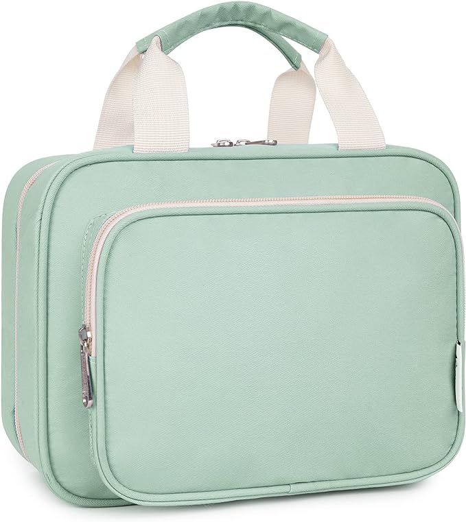 Large Hanging Toiletry Bag Travel Makeup Bag Cosmetic Organizer for Women and Girls (Mint Green (... | Amazon (US)
