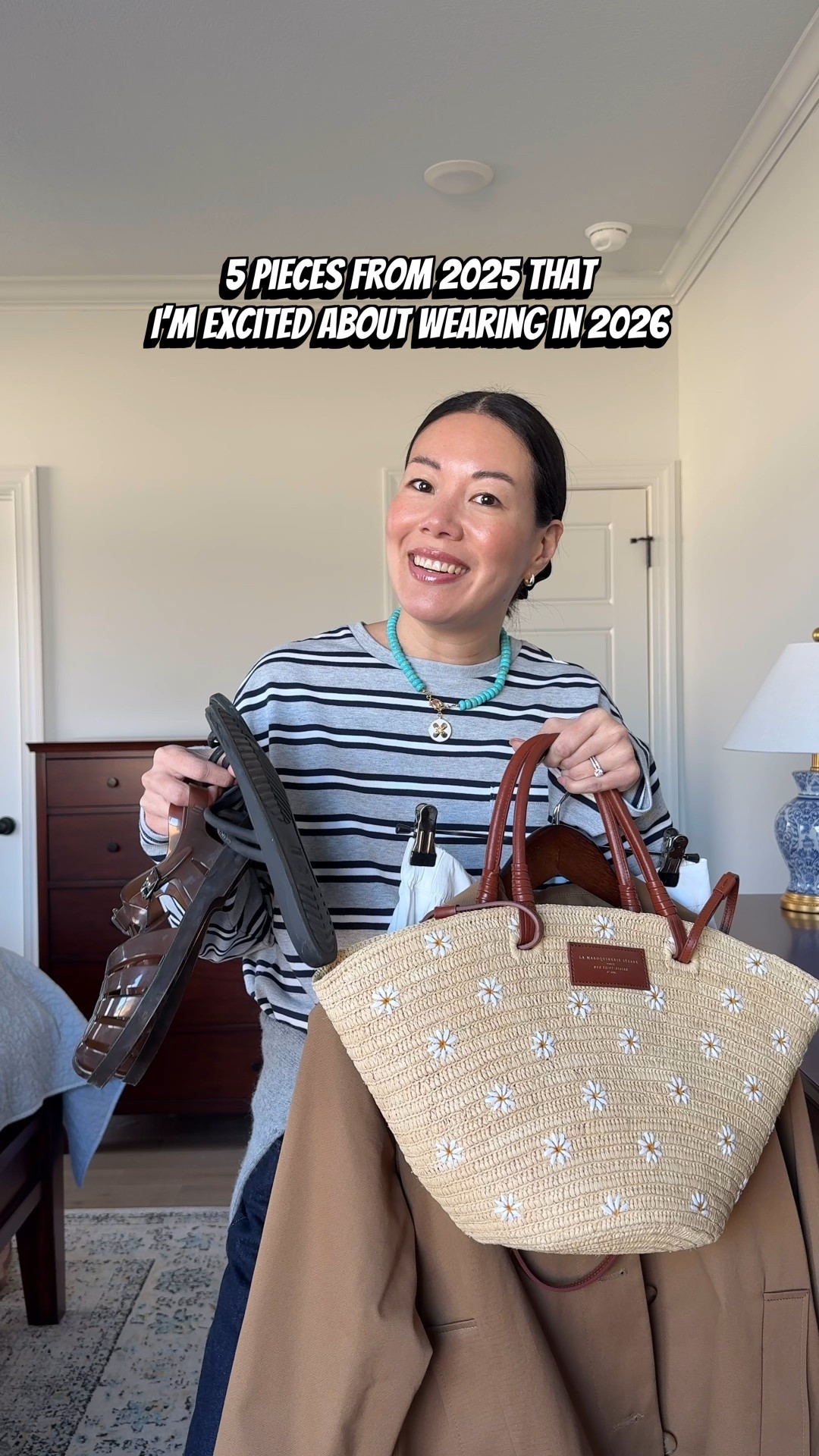 5 pieces from 2025 that I’m excited to wear again in 2026. 

Sizing: I wear a Bobby jacket in a 34, white maxi skirt in XS. Wearing in the video, size Small in striped shirt, 26 in jeans.

#LTKootd #LTKOver40 #LTKPetite