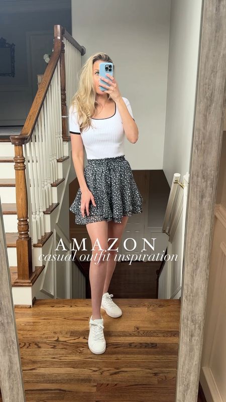 ✨Amazon casual outfit inspiration - black and white top and shorts/skort! I’m 5’7 wearing a size small in the top and shorts (looks like a skirt!) ✨

Amazon fashion Amazon find skirt shorts, flowery skort ruffle skirt, ruffle shorts, tennis shoes, pho, leather, tennis shoes, tennis outfits, black-and-white outfits, spring outfits, mom outfits 

#LTKFindsUnder100 #LTKFindsUnder50 #LTKSeasonal