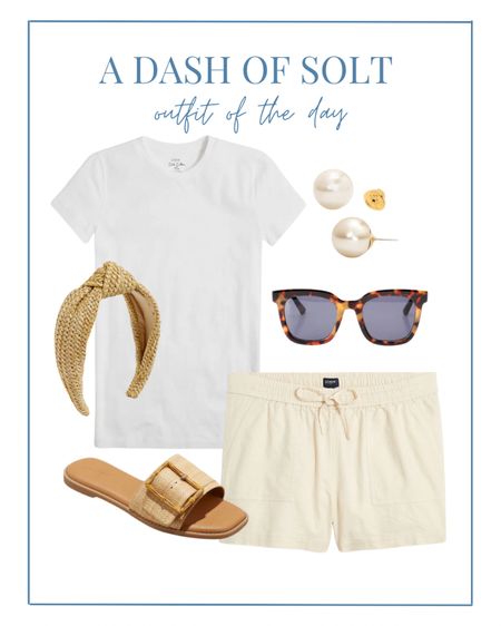 A classic white and linen look for the beach! 

Beach outfit, Lake outfit, classic style, classic fashion, preppy, preppy style, summer outfit, summer style, beach style, Lake Erie, white tee, rattan, linen, linen shorts, J.Crew, J.Crew Factory 

#LTKunder100 #LTKSeasonal #LTKstyletip