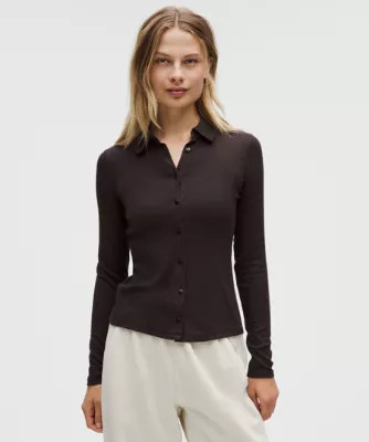 Hold Tight Collared Long-Sleeve Button-Up Shirt | lululemon (AU)