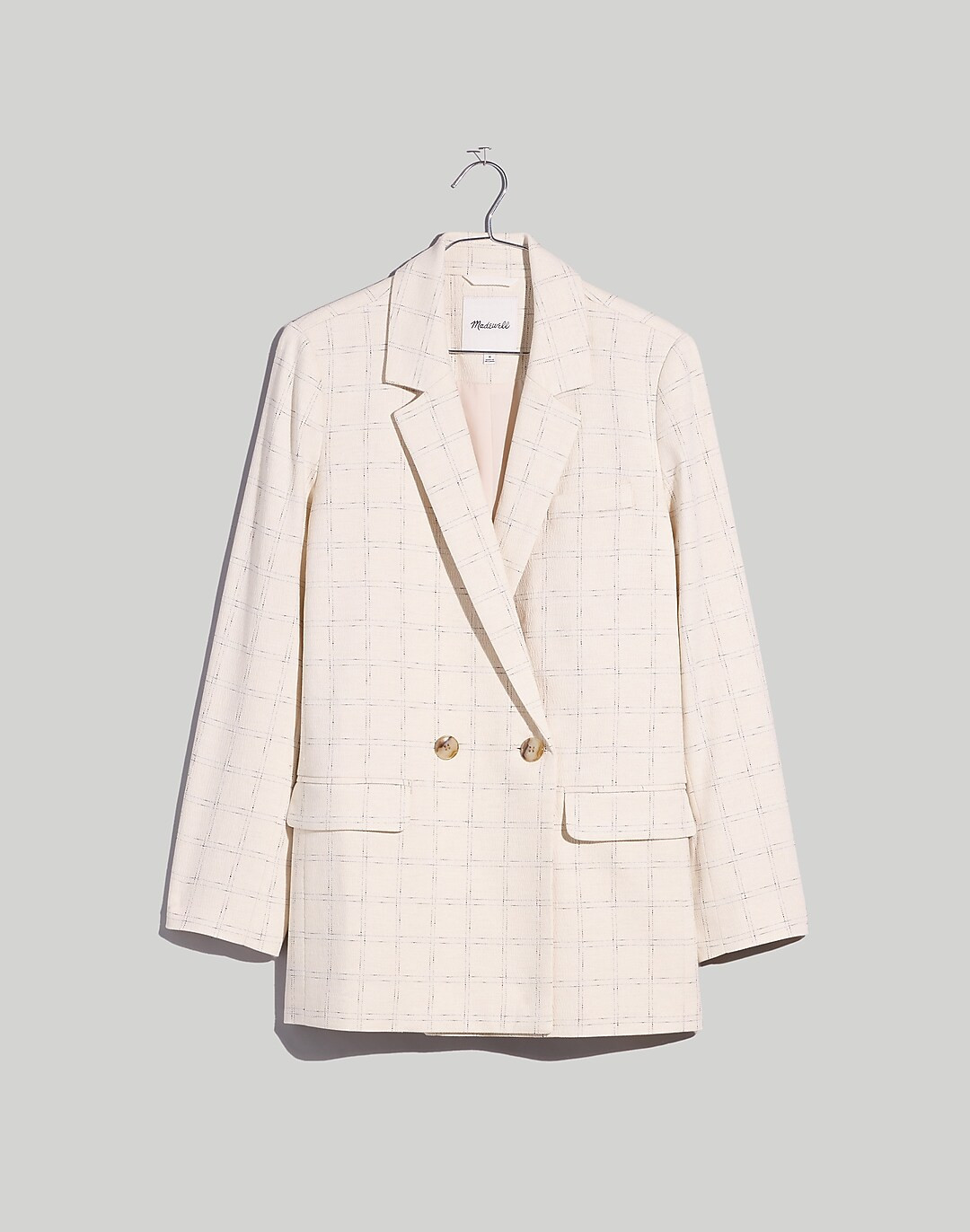 The Plus Caldwell Double-Breasted Blazer in Ghent Plaid | Madewell
