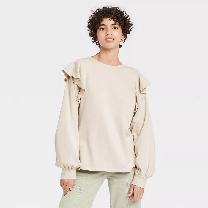 Women's Ruffle Sweatshirt - Universal Thread™ | Target