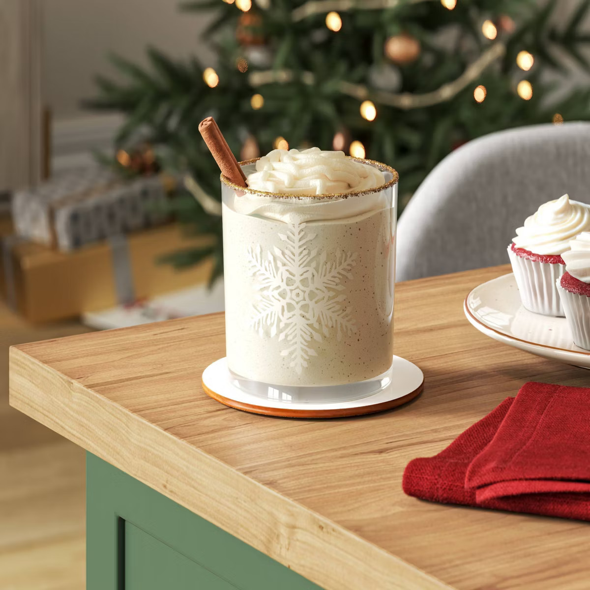 13.8 fl oz Snowflake Glass Tumbler White - Threshold™ | Target