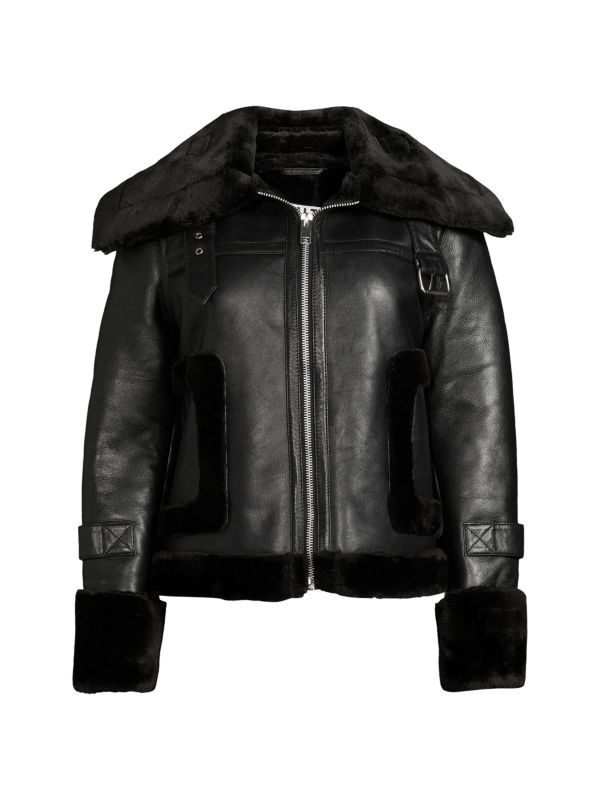Lianna Faux Fur Trim Leather Jacket | Saks Fifth Avenue OFF 5TH