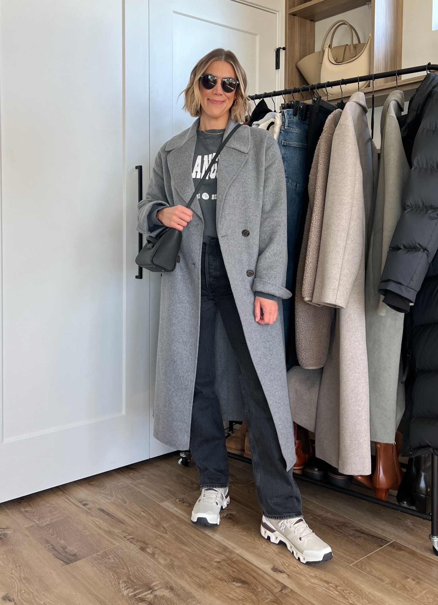 Wearing size 26 jeans, large graphic sweatshirt, small long wool coat, sneakers tts 

#LTKfindsunder100 #LTKfindsunder50 #LTKstyletip