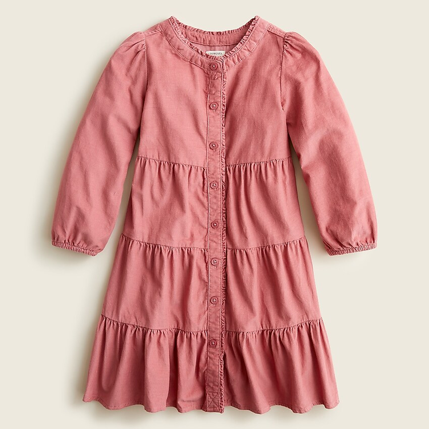 Girls' button-front corduroy dress | J. Crew US