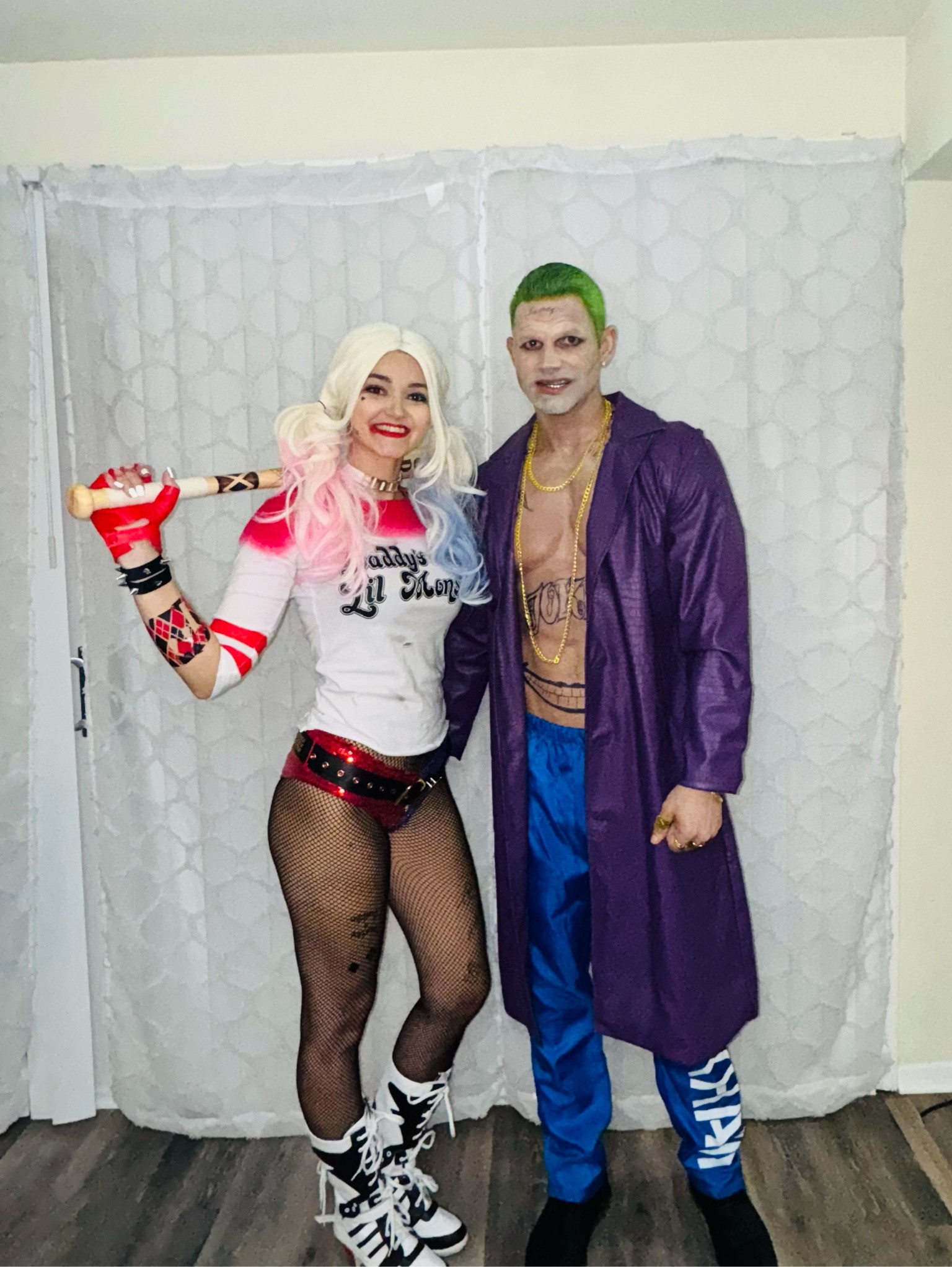 Halloween as the Jokef & Harley Quinn 💚 
I will try to link as much as I can! The shirt came from Spirit Halloween which isn’t available on here 

#LTKParties #LTKFindsUnder100 #LTKHoliday