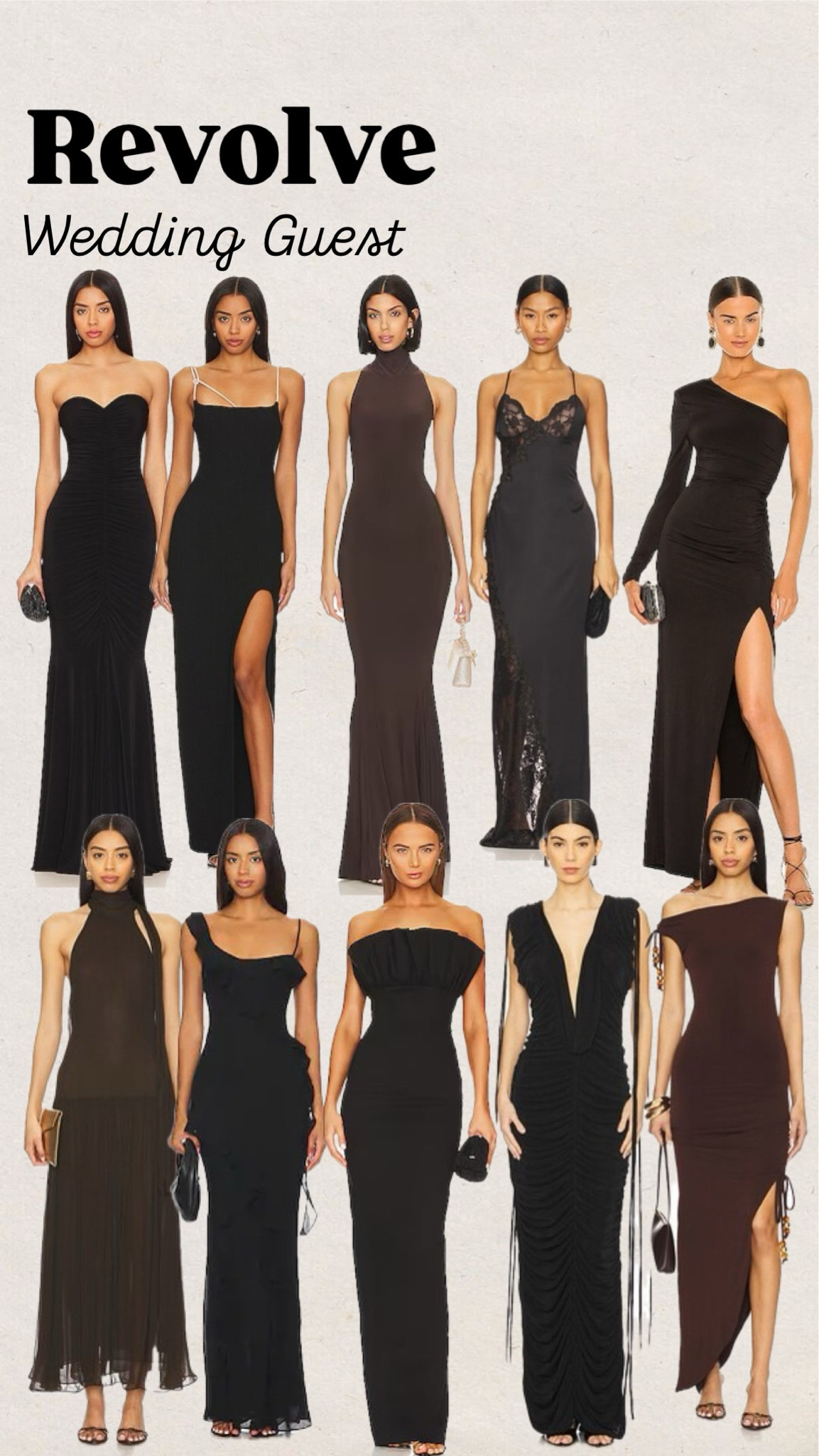 Revolve
Wedding guest dress
Black tie gown
One shoulder gown
Halter gown
Black down
Chocolate brown gown
Black tie wedding
Evening
Spring wedding
Winter wedding 

#LTKParties #LTKWedding