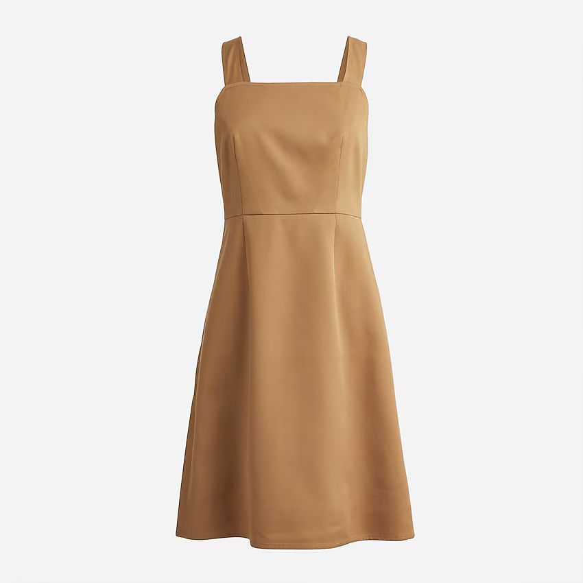 Squareneck A-line dress in Gramercy twill | J.Crew US