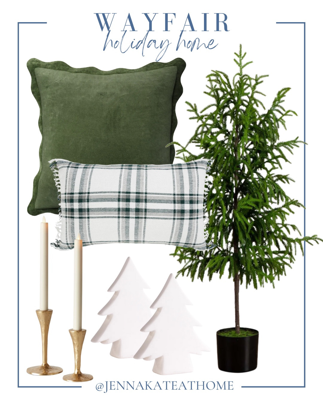 Holiday finds from Wayfair include faux tree, throw pillows, candlestick holders, and marble trees.

Holiday decor, neutral holiday decor, Christmas decor

#LTKHome #LTKHoliday #LTKSeasonal