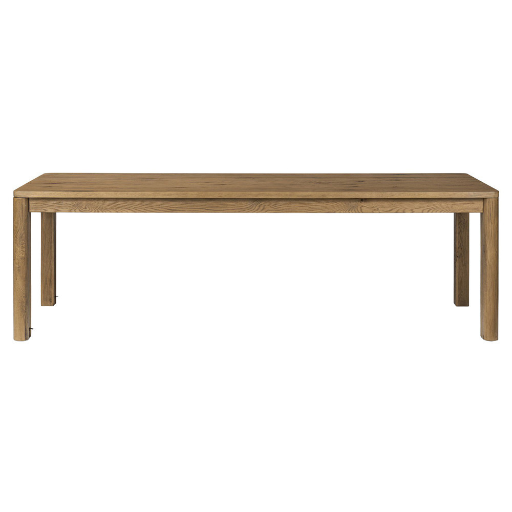 Slade Rustic Lodge Brown Oak Rectangular Extendable Dining Table - 96-116 | Kathy Kuo Home