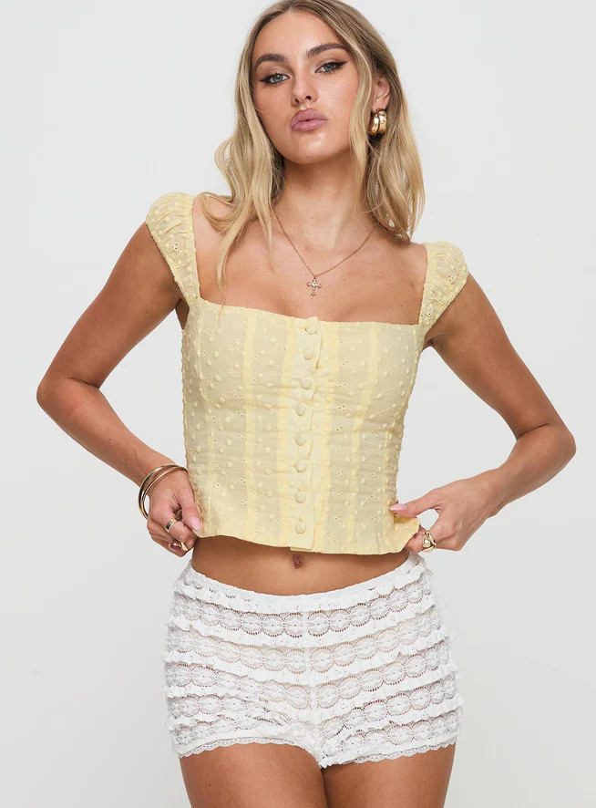 Jenalee Top Yellow | Princess Polly US