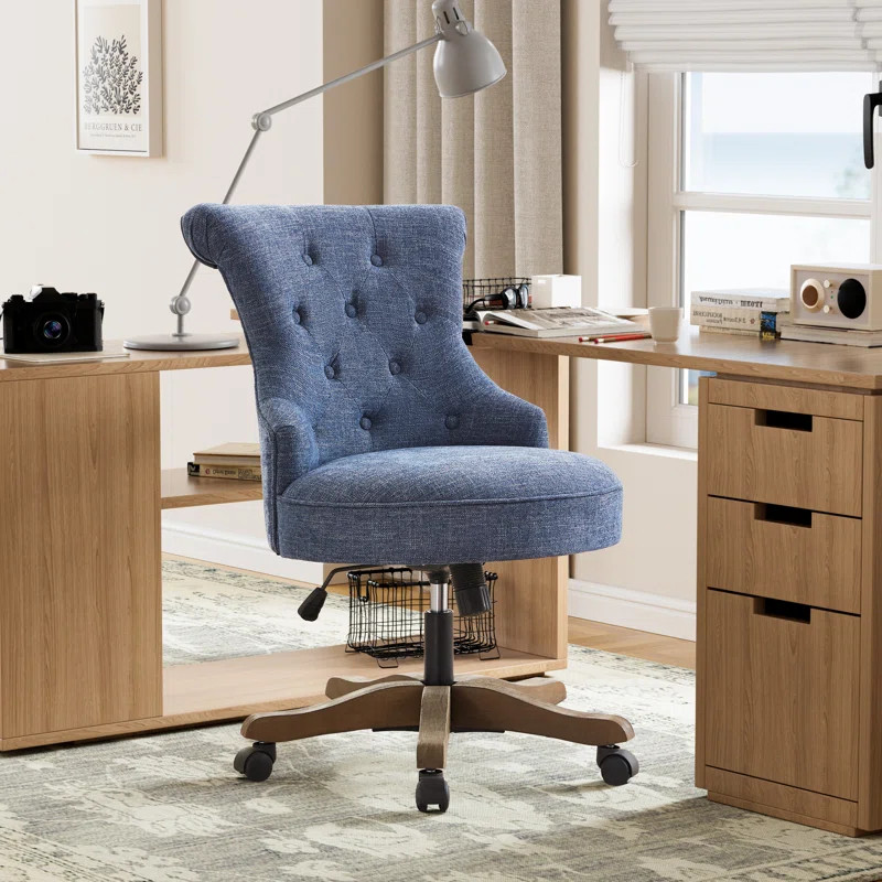 Bainsbury Swivel Linen Task Chair | Wayfair North America