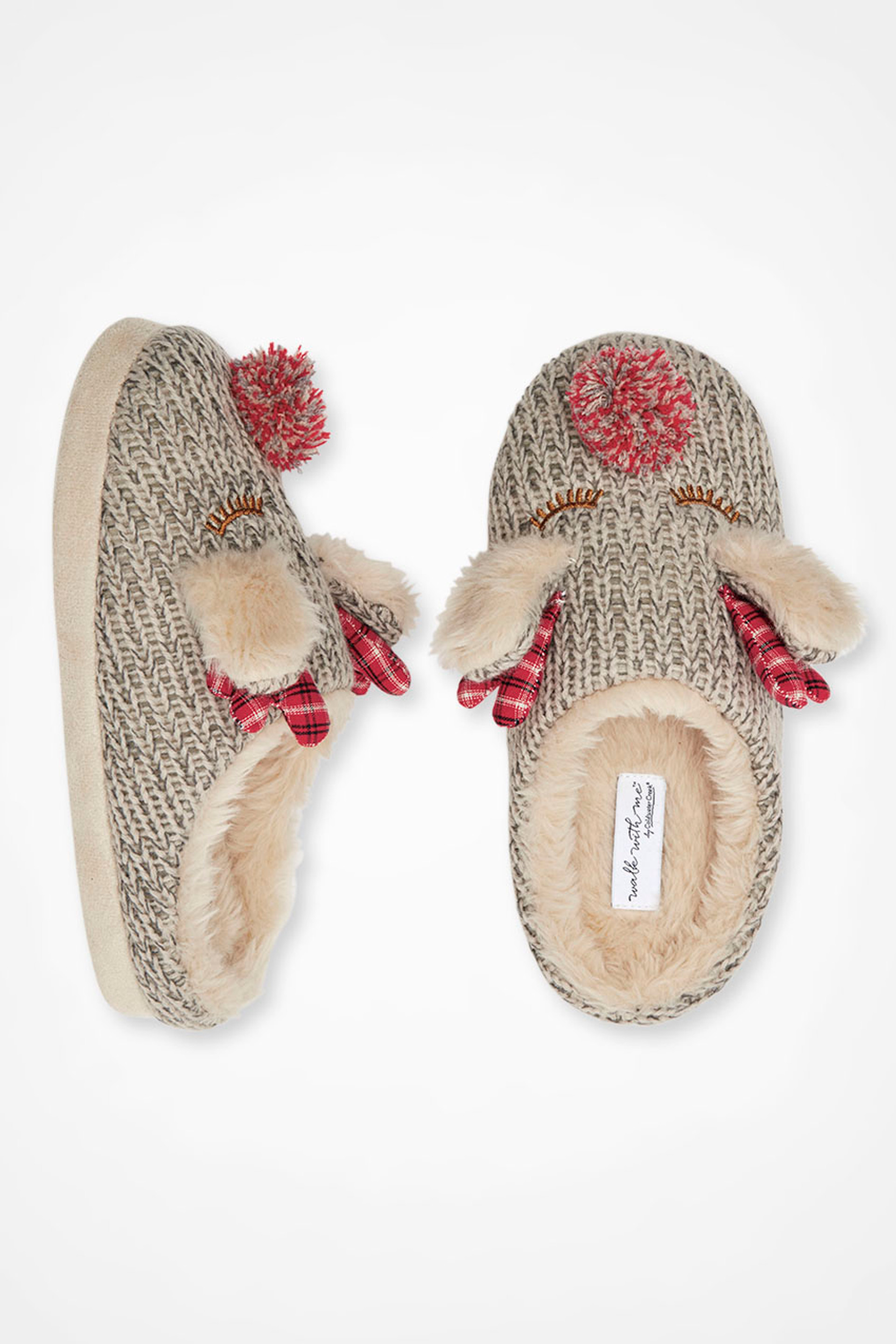 Reindeer Slippers | Coldwater Creek
