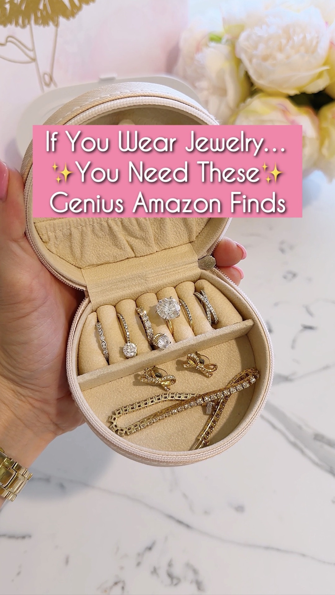 Jewelry finds I always recommend: bracelet helper, magnetic layering clasp, ultrasonic cleaner, travel jewelry box, functional accessories, and designer‑look pieces. These solve everyday jewelry struggles like tangled necklaces, hard‑to‑clasp bracelets, dull jewelry, and messy travel. Perfect for #amazonjewelryfinds, #LTKfinds, #amazonmusthaves, #jewelryhacks, #jewelrytools, and #designerdupes.

#LTKHome #LTKTravel #LTKSaleAlert