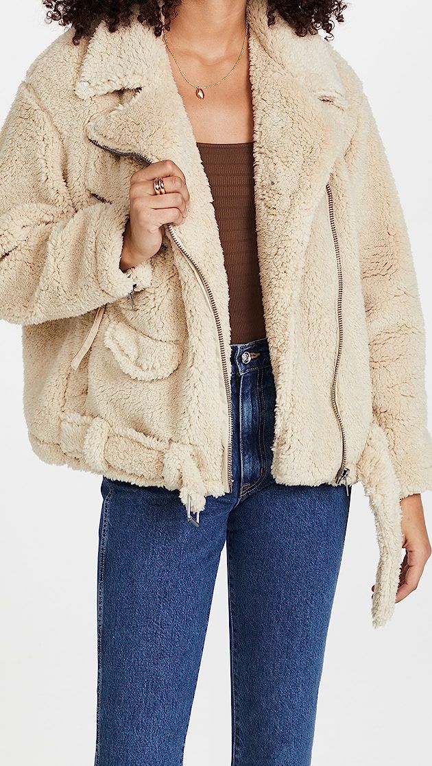 So Cozy Slouchy Sherpa Moto | Shopbop