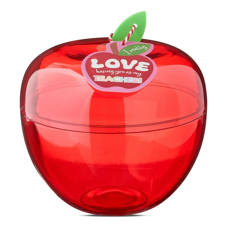 Plastic Apple Container Teacher Gift, Red, Valentine's Day by Way To Celebrate | Walmart (US)