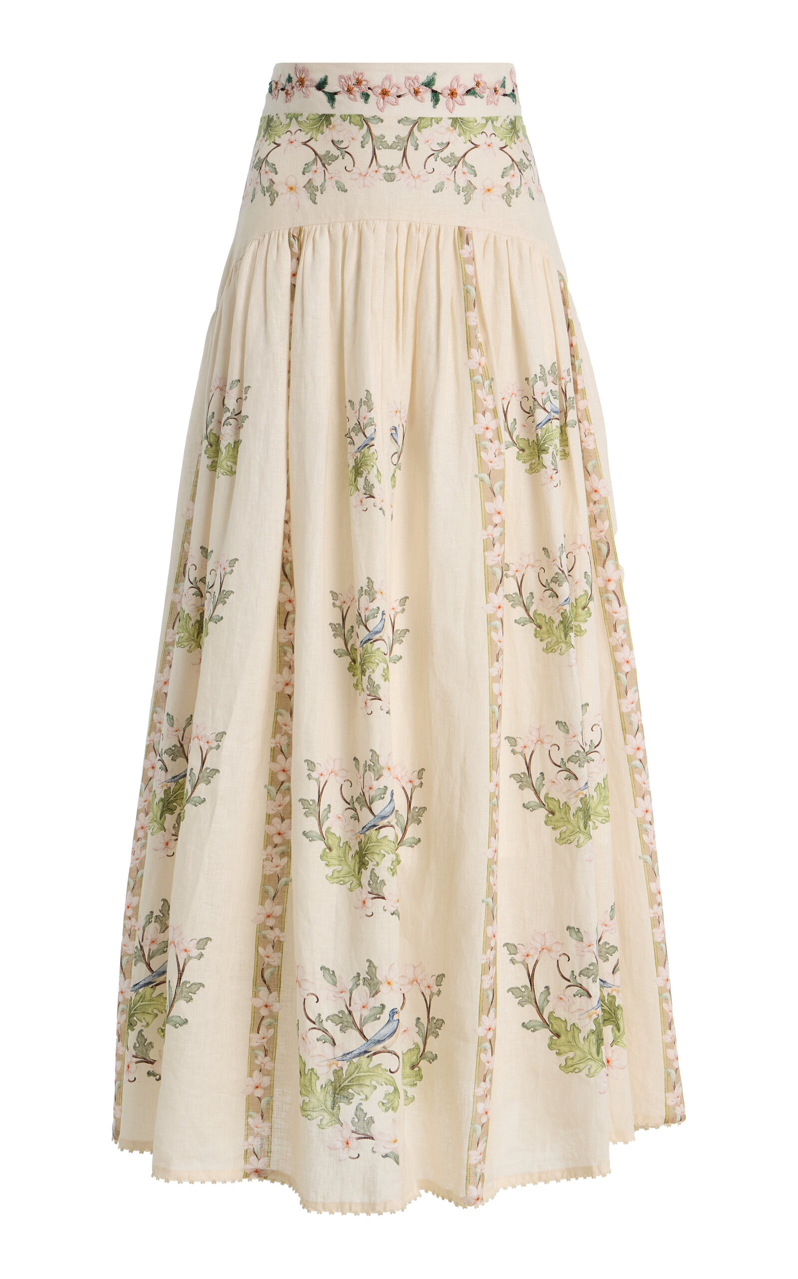 Curuá Anhelo Embroidered Linen Maxi Skirt | Moda Operandi (Global)