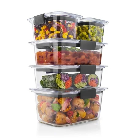Rubbermaid Brilliance 10-Piece Set, Leak-Proof and Clear Food Storage Containers | Walmart (US)