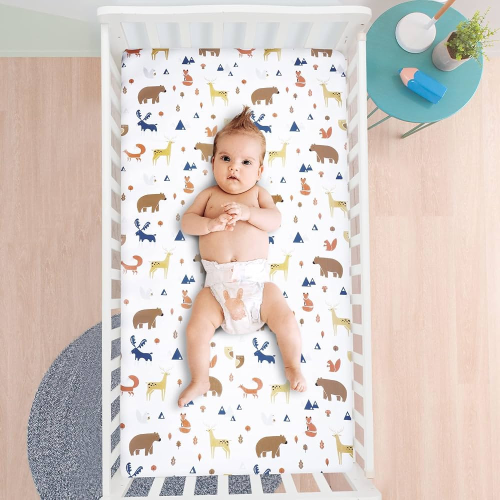 David's Kids 100% Cotton Fitted Crib Sheets, 2 Pack Ultra Soft Breathable Comfortable Baby Sheet ... | Amazon (US)