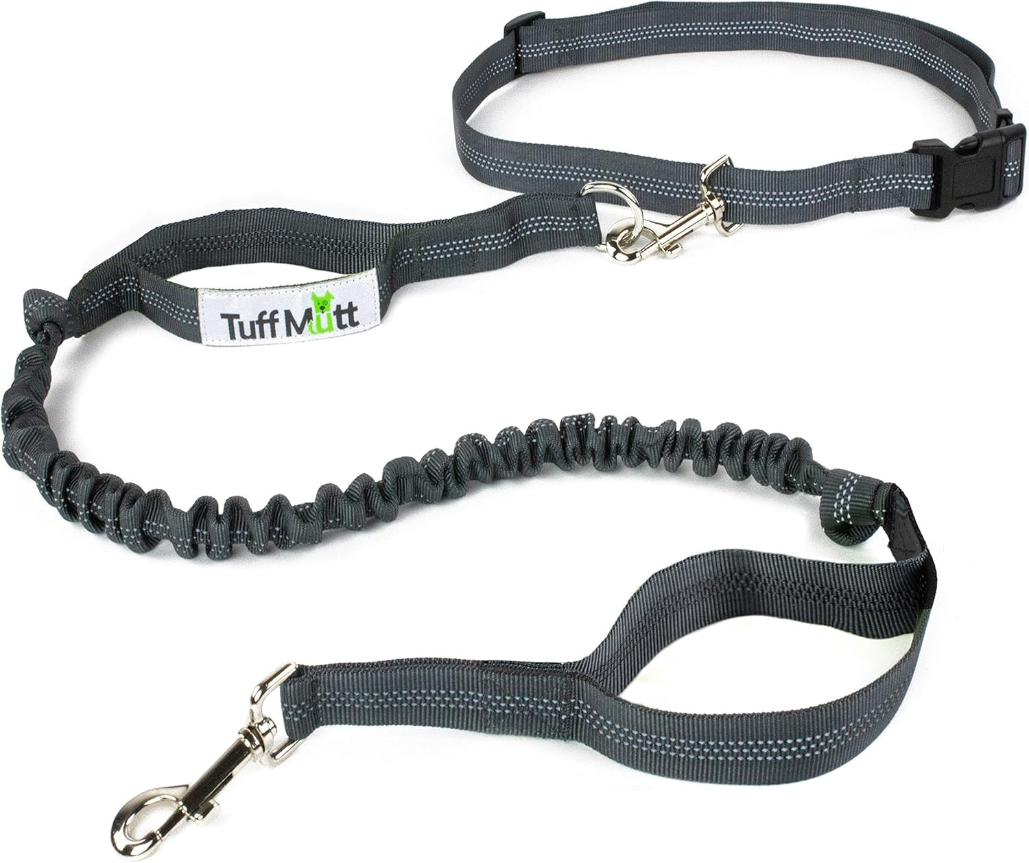 Tuff Mutt Hands Free Dog Leash for Running, Walking, Hiking, Durable Dual-Handle Bungee Leash is ... | Amazon (US)