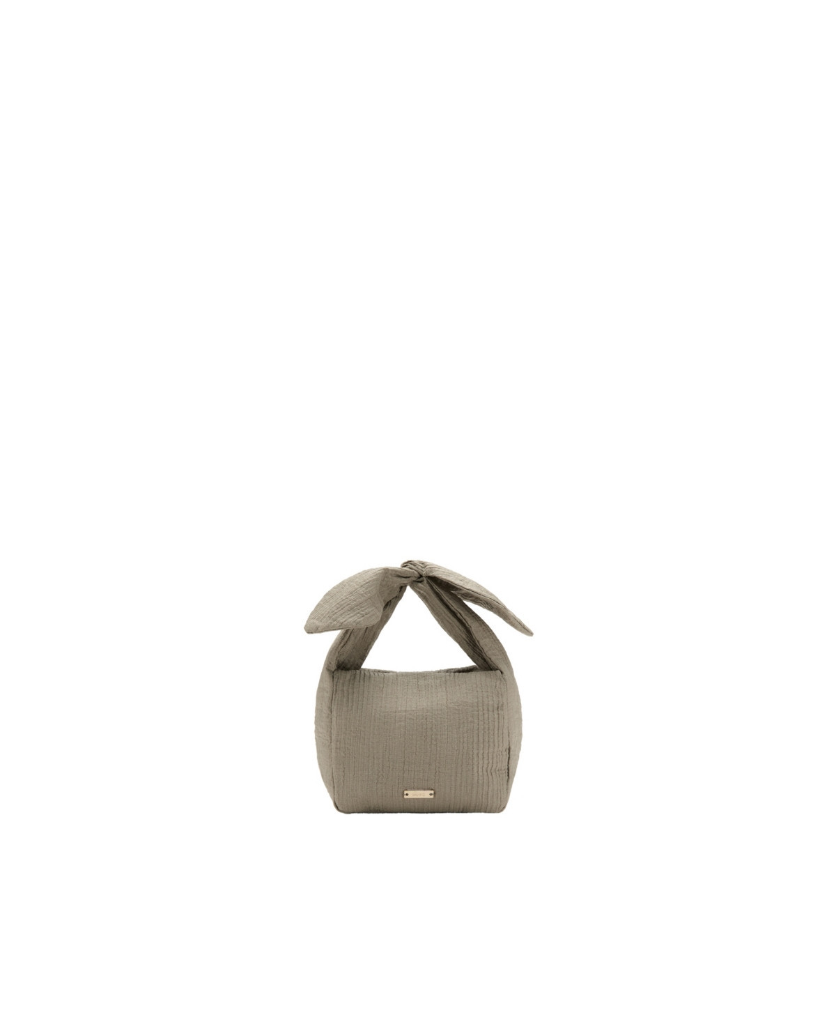 Mango Women's Bow Crinkled Handbag - Medium Gray | Macy's