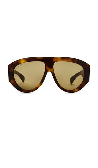 Gucci Signoria Pilot Sunglasses in Brown. | Revolve Clothing (Global)