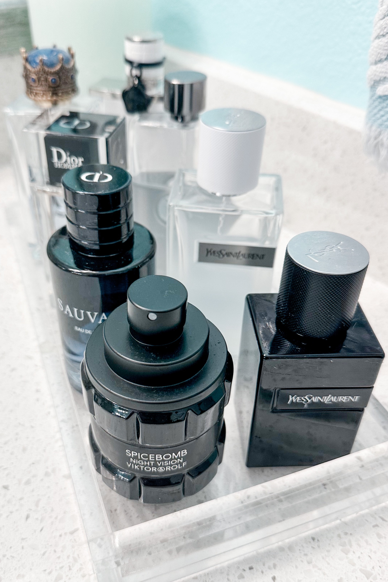 My man loves cologne always has since before we met 26+ years ago and here are a few of his faves in constant rotation. He has others but these are the ones he wears most 

#menscologne #cologne #mensfragrance #scents #christiandior #soicebomb #ysl #gucci #savauge #guilty #dolceandgabbana Jimmychoo #versace #viktorrolf #giftsforhim #giftguide #sexyscents #manscents 

#LTKbeauty #LTKstyletip #LTKHoliday