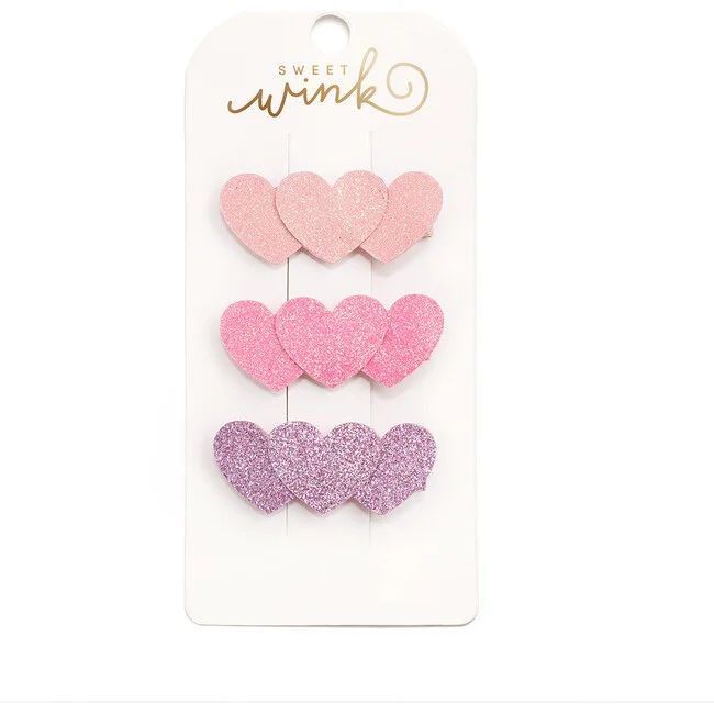 Triple Heart Clip Set, Multicolors | Maisonette