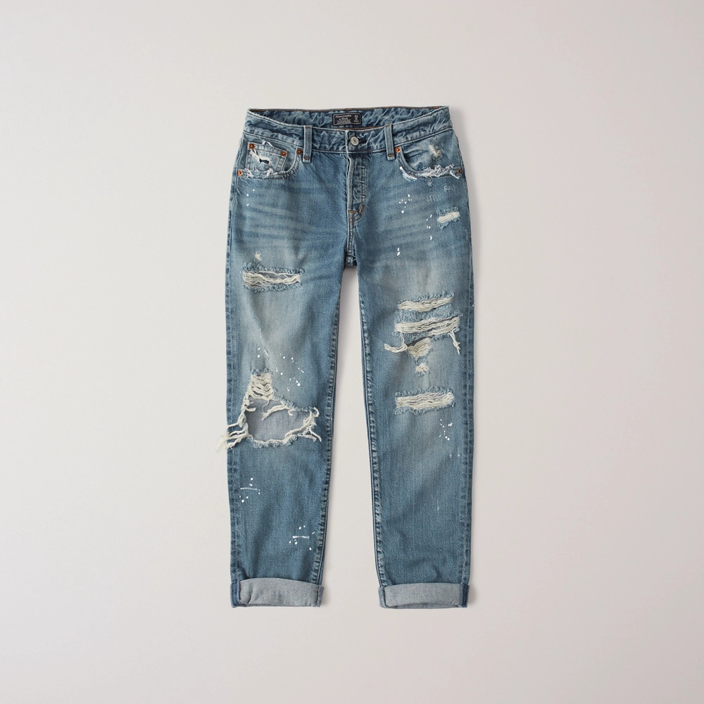 Low Rise Boyfriend Jeans | Abercrombie & Fitch US & UK