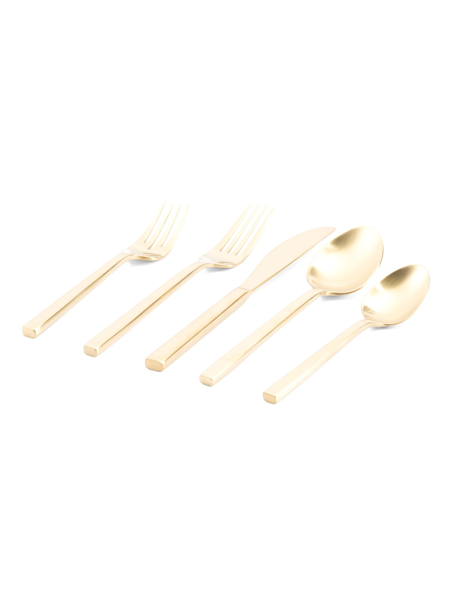 20pc Stainless Steel Brushed Arezzo Flatware Set | TJ Maxx