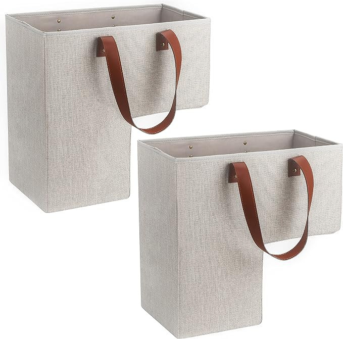 SAM AND MABEL Stair Baskets for Carpeted and Wooden Stairs - 16” L x 10” W x 16” H Staircas... | Amazon (US)