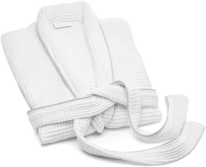 BOLL & BRANCH Waffle Robe - 100% Organic Cotton - Ultra Soft, Lightweight, and Breathable - Unise... | Amazon (US)